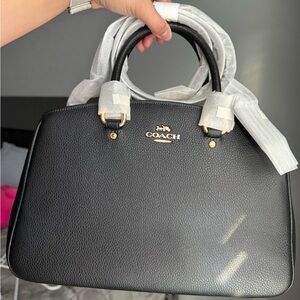 Coach Black Pebbled Leather Savannah Carryall bag